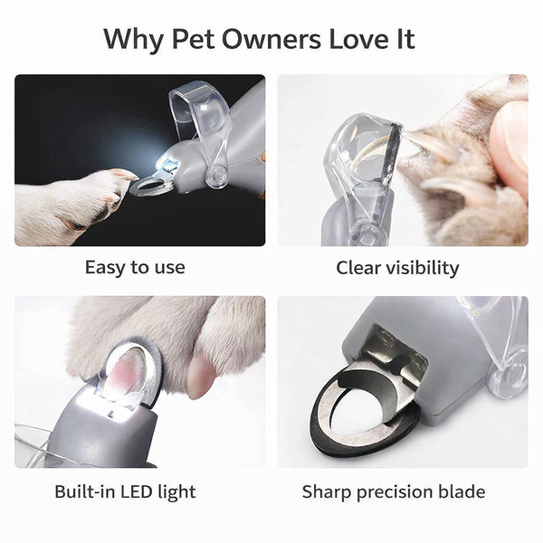 Fonctions coupe griffes LED animaux